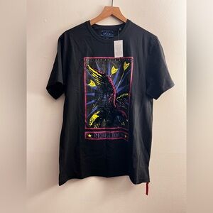 Buffalo David Bitton tee black eagle burnout velvet short sleeve NWT